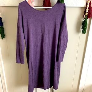 Loft soft purple long-sleeved dress